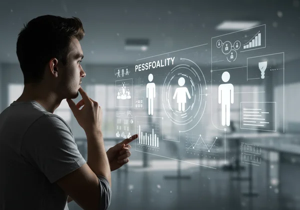 Person reflecting on personality traits from an online test.