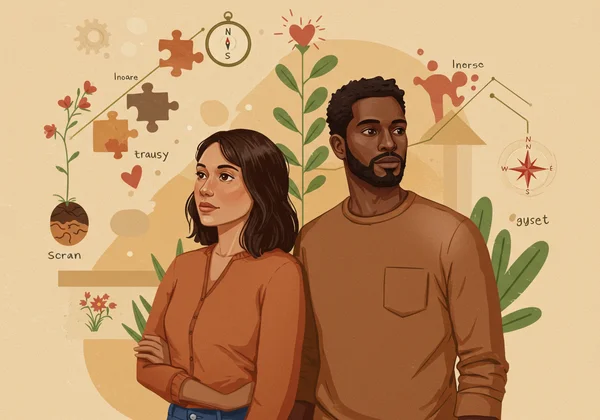 Couple using Big 5 insights to build a stronger, growing relationship.