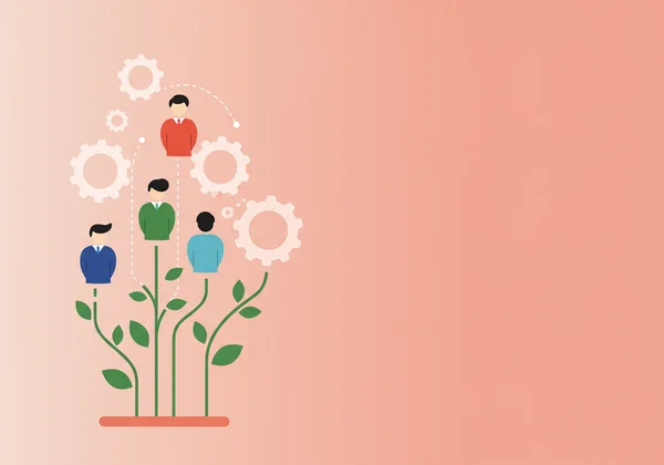 Visual metaphor for growth and development in a team