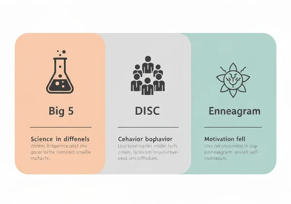 Comparison chart of Big 5, DISC, Enneagram