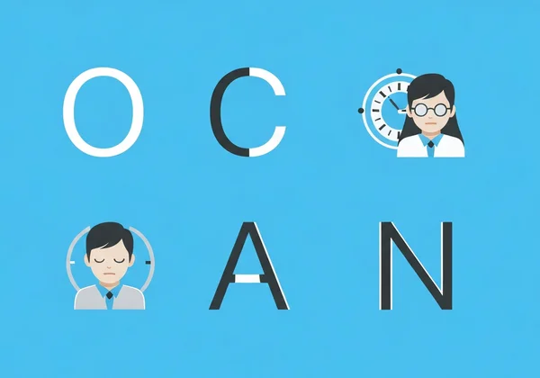 Big 5 OCEAN personality model illustration