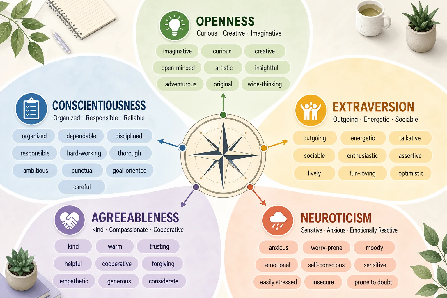 Big Five descriptor map