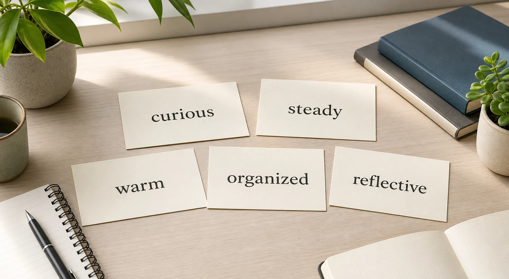 Personality word cards