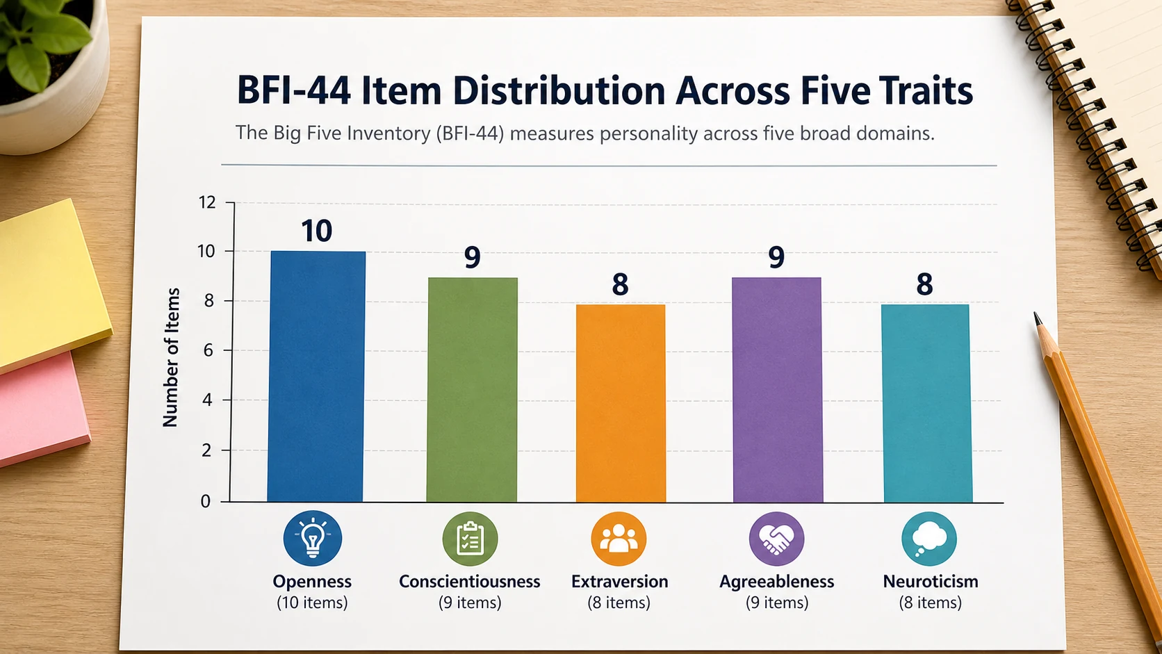 BFI-44 item distribution chart